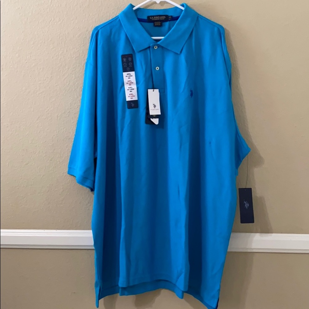 U.S POLO ASSN. Men’s Collared Big & Tall Polo Shirt Blue Size 4XL NWT